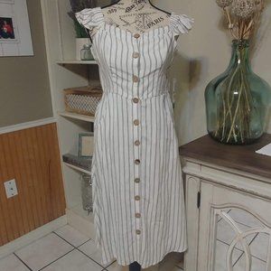 *Final Price-Sequin Hearts Sleeveless Shirt Dress